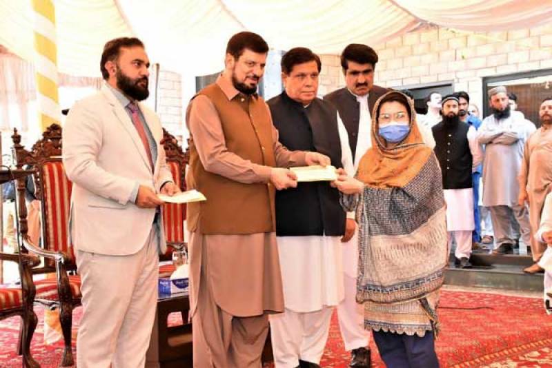 The Governor of KP presents 11 buses to educational institutes